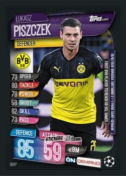 Figurina Lukasz Piszczek - 2019-20 On-Demand Match Attax UEFA Champions League
 n. OD47 - Topps