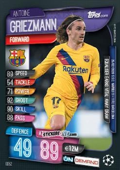 Sticker Antoine Griezmann - 2019-20 On-Demand Match Attax UEFA Champions League
 n. OD52 - Topps