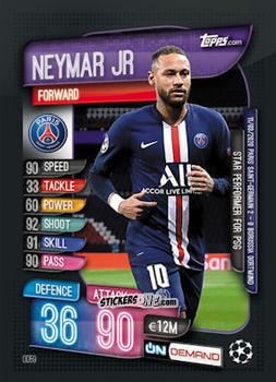 Figurina Neymar Jr - 2019-20 On-Demand Match Attax UEFA Champions League
 n. OD59 - Topps