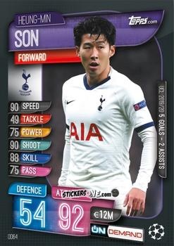 Sticker Son Heung-Min - 2019-20 On-Demand Match Attax UEFA Champions League
 n. OD64 - Topps