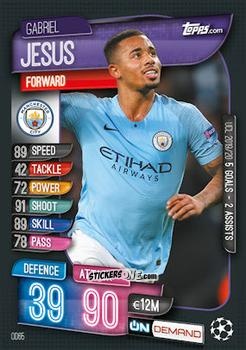 Figurina Gabriel Jesus - 2019-20 On-Demand Match Attax UEFA Champions League
 n. OD65 - Topps