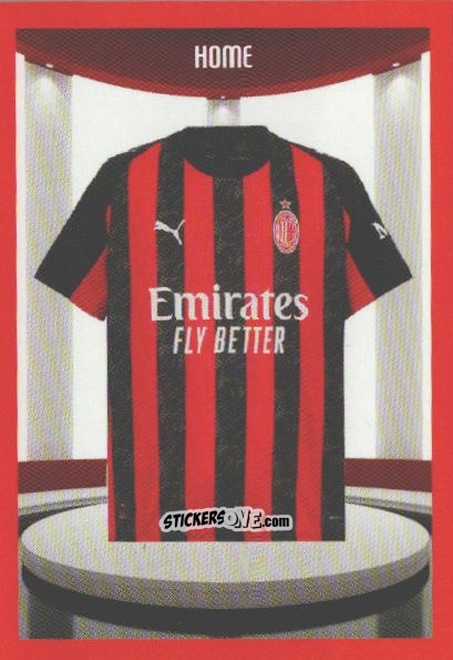 Sticker Divisa Home - A.C. Milan 2025-2026
 n. 14 - Euro Publishing