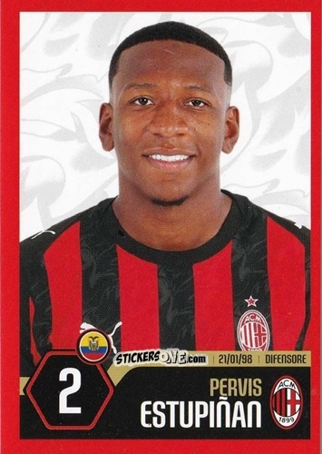 Cromo Pervis Estupinan - A.C. Milan 2025-2026
 n. 22 - Euro Publishing