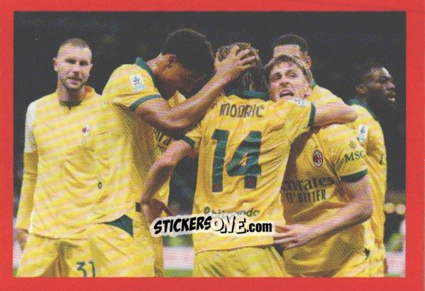Sticker Esultanza - A.C. Milan 2025-2026
 n. 182 - Euro Publishing