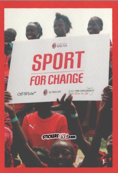 Sticker Slogan: Sport For Change - A.C. Milan 2025-2026
 n. 215 - Euro Publishing