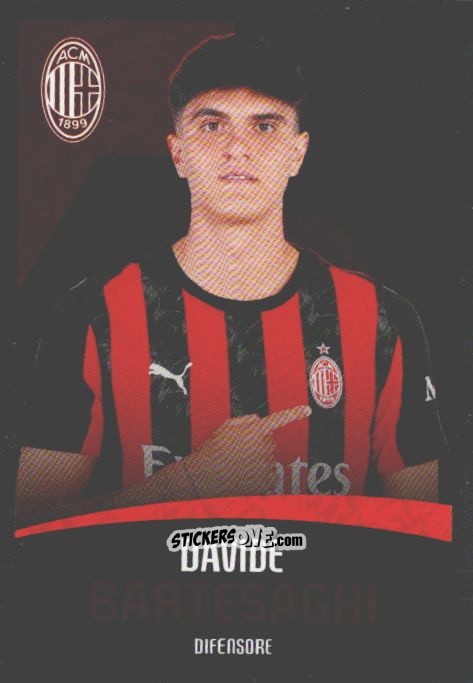 Sticker Davide Bartesaghi - A.C. Milan 2025-2026
 n. M11 - Euro Publishing