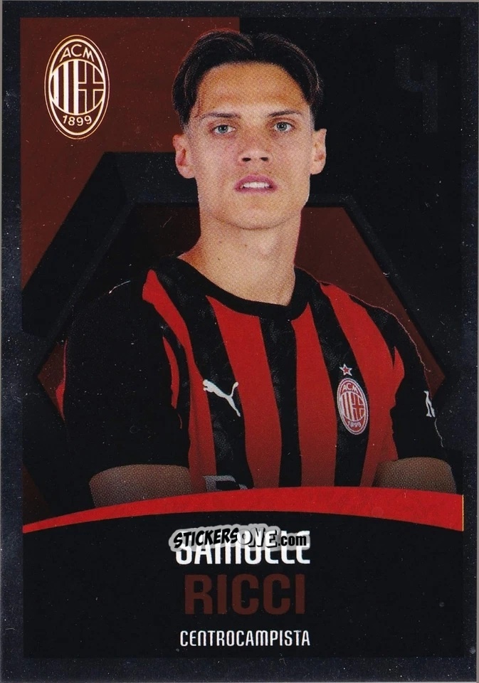 Sticker Samuele Ricci - A.C. Milan 2025-2026
 n. M13 - Euro Publishing