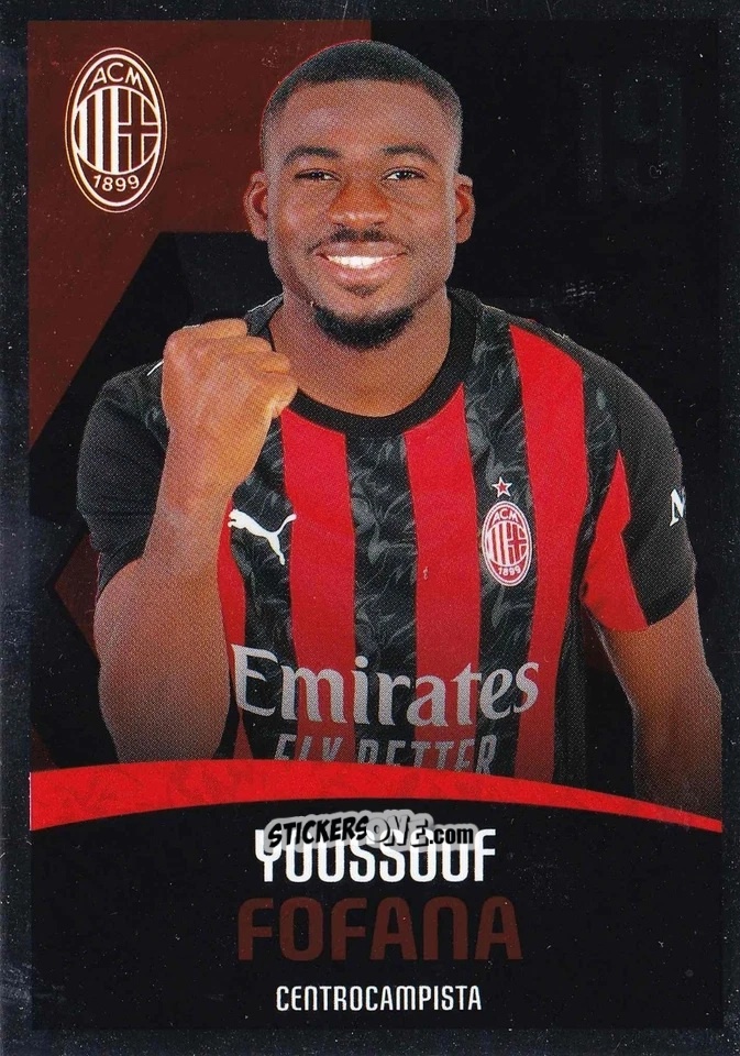 Cromo Youssouf Fofana - A.C. Milan 2025-2026
 n. M18 - Euro Publishing
