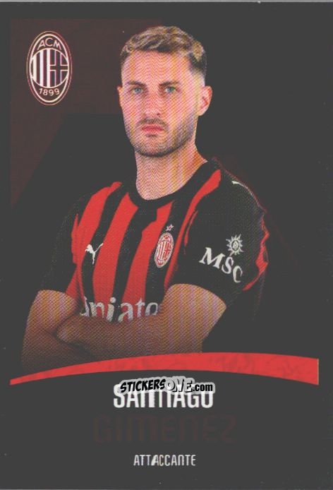 Cromo Santiago Jimenez - A.C. Milan 2025-2026
 n. M21 - Euro Publishing