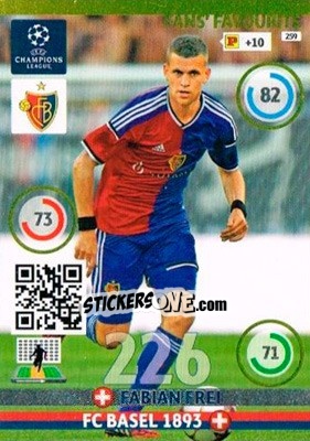 Figurina Fabian Frei - UEFA Champions League 2014-2015. Adrenalyn XL n. 259 - Panini
