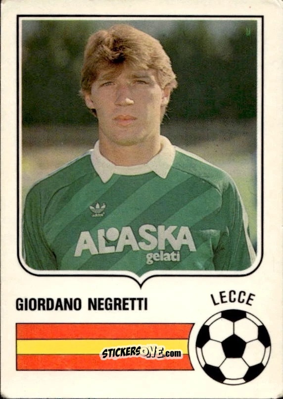 Sticker Giordano Negretti - Forza Goal 1985-1986
 n. LEC2 - Perfetti