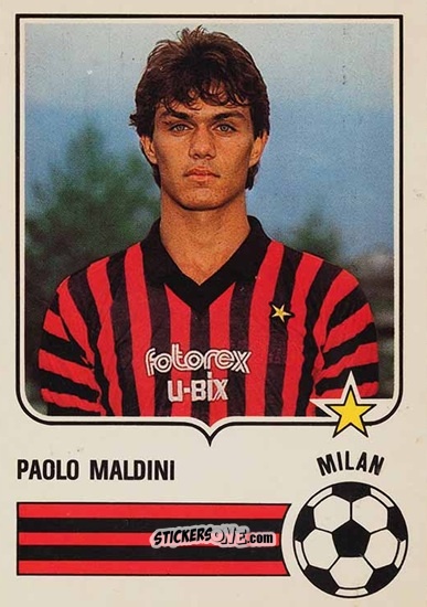 Sticker Paolo Maldini - Forza Goal 1985-1986
 n. MIL12 - Perfetti