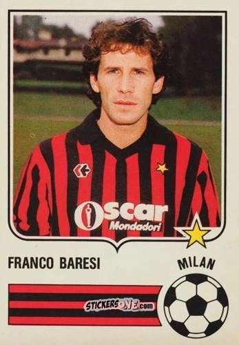 Sticker Franco Baresi - Forza Goal 1984-1985
 n. MIL9 - Perfetti
