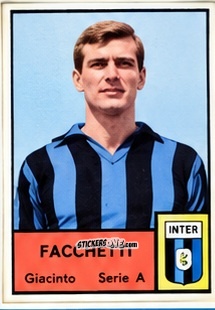Cromo Giacinto Facchetti - Tutti i Calciatori 1964-65
 n. 157 - MIRA