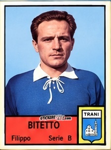 Cromo Filippo Bitetto - Tutti i Calciatori 1964-65
 n. 595 - MIRA