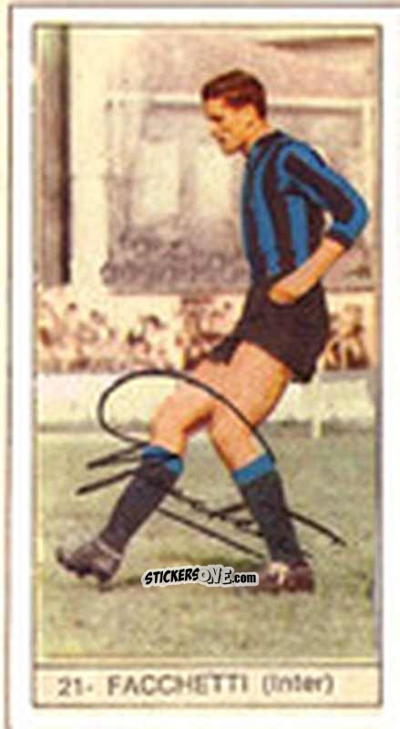 Cromo Facchetti - Calcio Italia 1965-66
 n. 21 - Baggioli