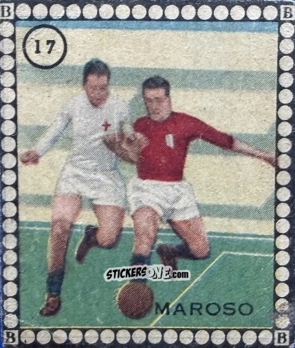 Sticker Maroso - Albo per le figurine sportivo Stadio 1948-1949 n. 17 - B.E.A. / S.A.B.A.