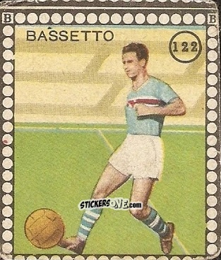Figurina Bassetto - Albo per le figurine sportivo Stadio 1948-1949 n. 122 - B.E.A. / S.A.B.A.