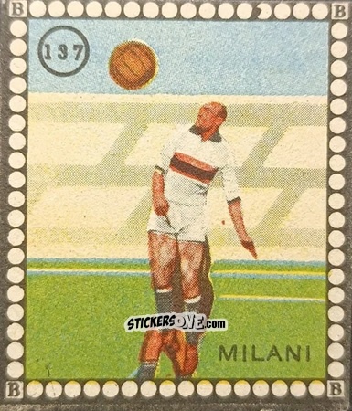 Sticker Milani - Albo per le figurine sportivo Stadio 1948-1949 n. 137 - B.E.A. / S.A.B.A.