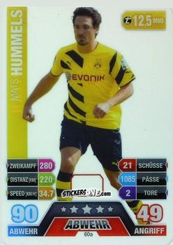 Figurina Mats Hummels - German Fussball Bundesliga 2014-2015. Match Attax n. 60a - Topps