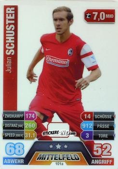 Figurina Julian Schuster - German Fussball Bundesliga 2014-2015. Match Attax n. 101a - Topps
