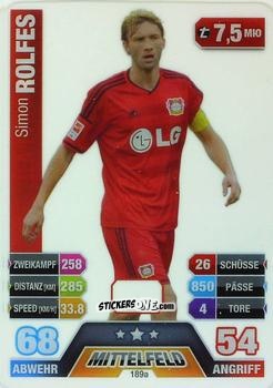Figurina Simon Rolfes - German Fussball Bundesliga 2014-2015. Match Attax n. 189a - Topps