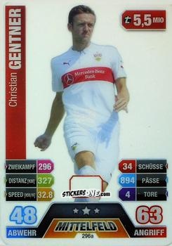 Cromo Christian Gentner - German Fussball Bundesliga 2014-2015. Match Attax n. 296a - Topps