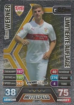 Figurina Timo Werner - German Fussball Bundesliga 2014-2015. Match Attax n. L17 - Topps