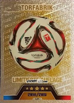 Figurina Torfabrik-Ball - German Fussball Bundesliga 2014-2015. Match Attax n. L21 - Topps