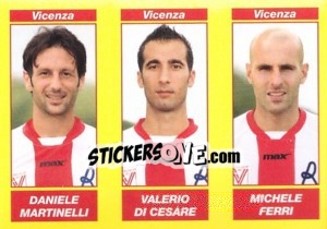 Cromo DANIELE MARTINELLI / VALERIO DI CESARE / MICHELE FERRI - Calciatori 2009-2010 n. 653 - Panini