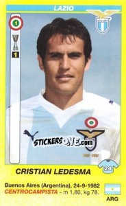 Sticker Cristian Ledesma - Calciatori 2009-2010 n. a42 - Panini