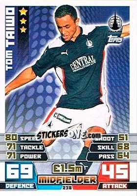 Cromo Tom Taiwo - SPFL 2014-2015. Match Attax n. 238 - Topps