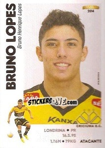 Cromo Bruno Lopes - Campeonato Brasileiro 2014 n. 108 - Panini