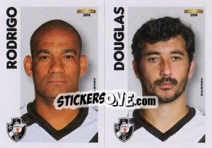 Cromo Rodrigo / Douglas  - Campeonato Brasileiro 2014 n. 391 - Panini