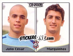 Figurina Júlio C. de S. Santos / Marcos Roberto S. Barbosa - Campeonato Brasileiro 2005 n. 83 - Panini
