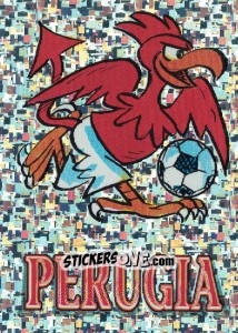 Figurina Perugia (Mascotte) - Calcio Coppe 1996-1997 n. Q - Panini