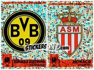 Figurina Scudetto (Borussia Dortmund - Monaco) - Calcio Coppe 1997-1998 n. 52 - Panini