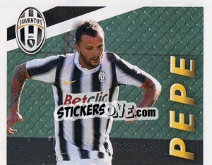 Figurina Pepe in Azione - Juventus 2011-2012 n. 212 - Footprint