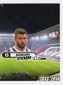 Cromo Barzagli, difensore - Juventus 2013-2014 n. 193 - Footprint