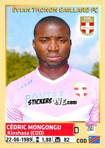 Figurina Cédric Mongongu - FOOT 2014-2015 n. 83 - Panini