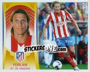 Figurina Forlan  (#15) - Liga Spagnola  2009-2010 n. 80 - Colecciones ESTE