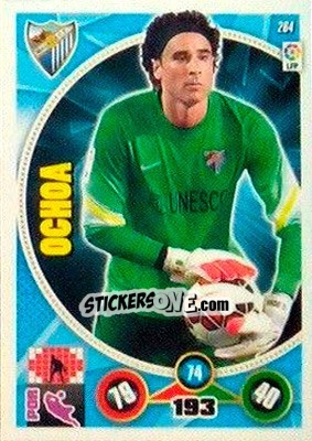 Cromo Guillermo Ochoa - Liga BBVA 2014-2015. Adrenalyn XL n. 264 - Panini