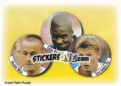 Cromo Dennis Wise / Eddie Newton / Tore Andre Flo - Chelsea Fans' Selection 1997-1998 n. 3 - Futera