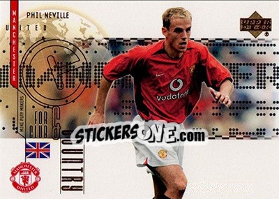 Cromo Phil Neville - Manchester United Mini Playmakers 2003 n. CC7 - Upper Deck