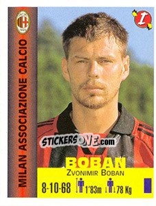 Cromo Zvonimir Boban - Euro Super Clubs 1999 n. 217 - Panini