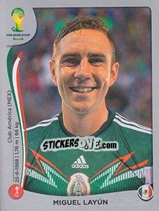 Figurina Miguel Layún - FIFA World Cup Brazil 2014. Platinum edition n. 76 - Panini