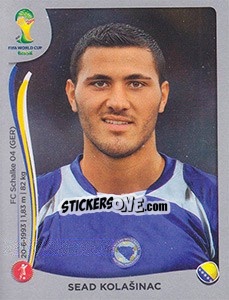 Figurina Sead Kolašinac - FIFA World Cup Brazil 2014. Platinum edition n. 438 - Panini