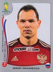 Cromo Sergei Ignashevich - FIFA World Cup Brazil 2014. Platinum edition n. 605 - Panini