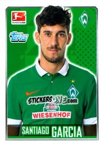 Figurina Santiago Garcia - German Football Bundesliga 2014-2015 n. 39 - Topps