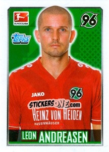 Figurina Leon Andreasen - German Football Bundesliga 2014-2015 n. 118 - Topps